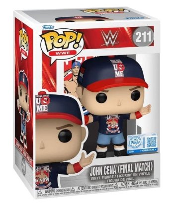 Figura Funko Pop John Cena (Final Match) 211 - WWE - La Despedida del Campeón con su Gorra Final Final