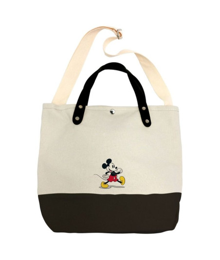 BOLSA TELA LONETA XL ASAS BANDOLERA CIERRE Y BOLSILLO MICKEY