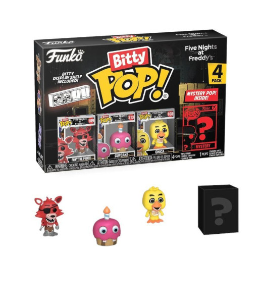 BITTY POP! FOXY THE PIRATE, CUPCAKE, CHICA & MISTERY - FIVE NIGHTS AT FREDDY'S