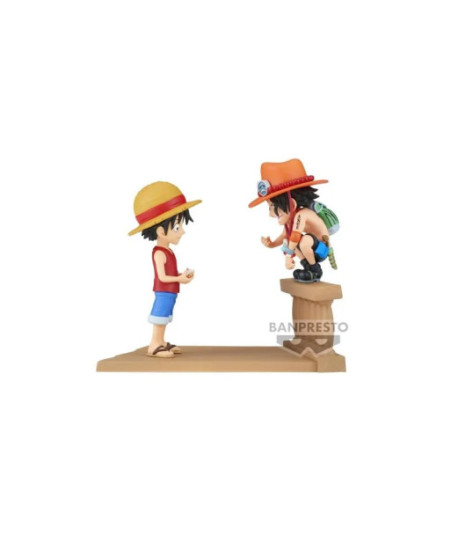 Figura ONE PIECE WCF LOG STORIES-MONKEY.D.LUFFY & PORTGAS.D.ACE- 8 cm