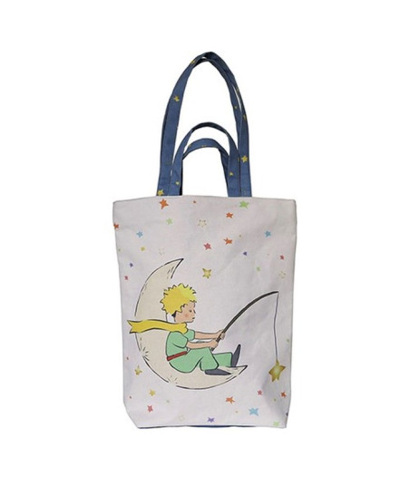 Bolsa tela algodon le petit prince pesca con estrellas