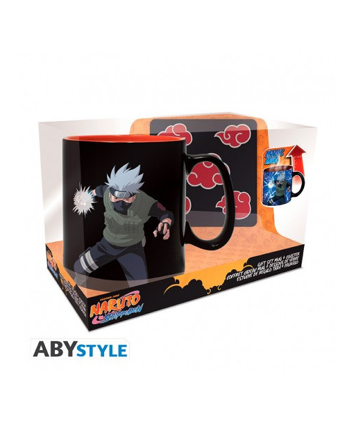 TAZA TÉRMICA KAKASHI 460 ML + POSAVASOS – NARUTO