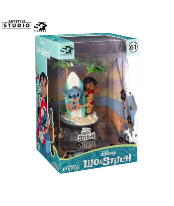 FIGURA LILO Y STITCH ABYSTYLE SURFISTA 17CM