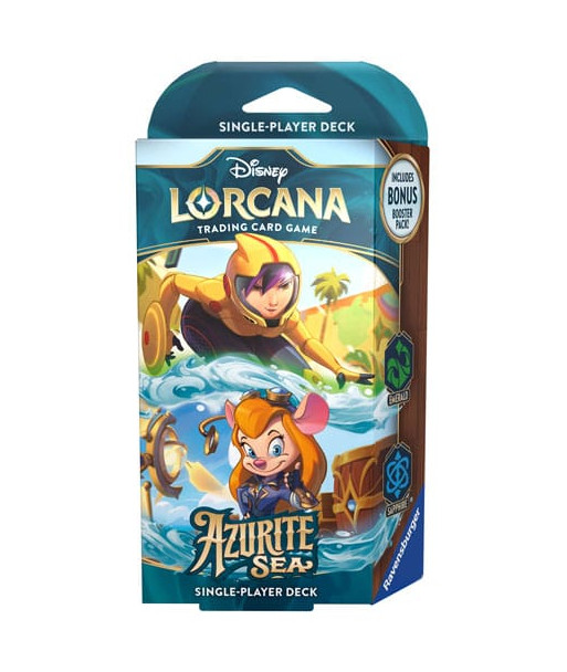 Disney Lorcana Azurite Sea Starter Deck Go Go Tomago & Gadget Hackwrench