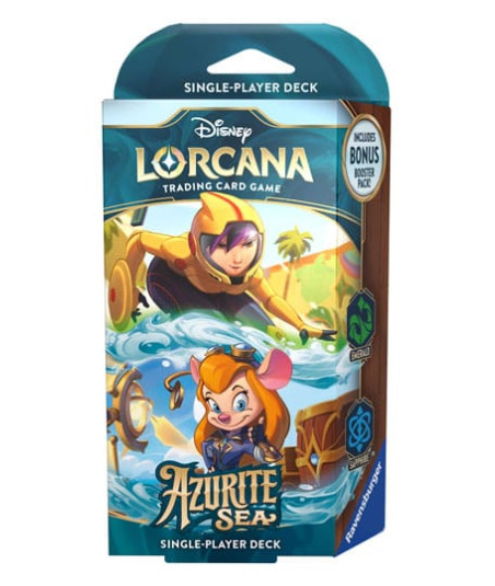 Disney Lorcana Azurite Sea Starter Deck Go Go Tomago & Gadget Hackwrench