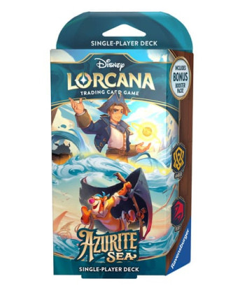 Disney Lorcana Azurite Sea Starter Deck Jim Hawkins & Tigger