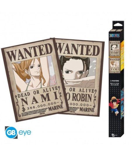 ONE PIECE SET 2 POSTER CHIBI 52X38 NAMI Y ROBIN