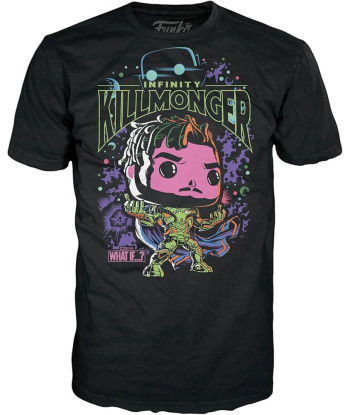 MARVEL POP! & TEES SET DE FIGURA Y CAMISETA KILLERMONGER BLACKLIGHT