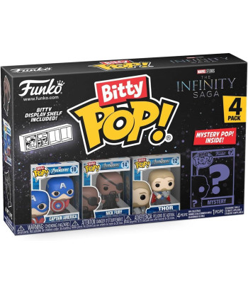 BITTY POP! NICK FURY, THOR, CAPITAN AMERICA & MISTERY - MARVEL