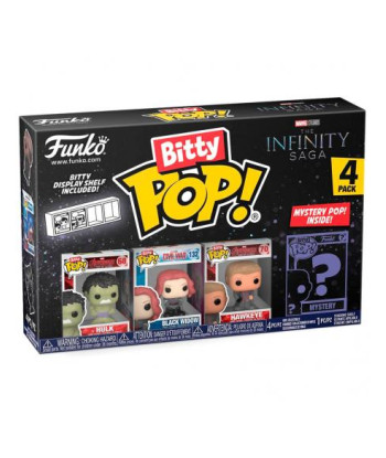 BITTY POP! HULK, BLACK WIDOW, HAWKEYE & MISTERY - MARVEL