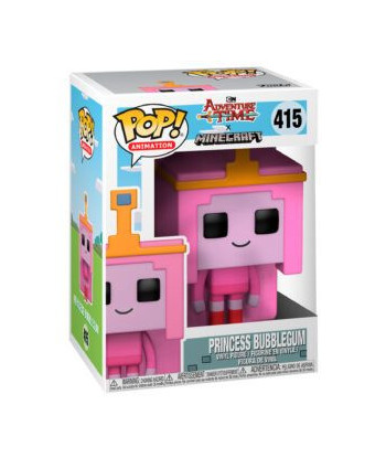 Figura Funko Pop Princesa Chicle 415 - Adventure Time X Minecraft - La Soberana de Bloques del Reino de Chuches