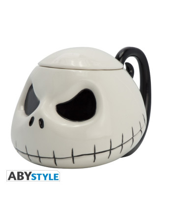 Taza con tapa 3D Jack Pesadilla Antes de Navidad