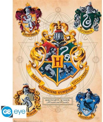 SET 2 CHIBI POSTERS HARRY POTTER EMBLEMA & MERODEADOR 52X38