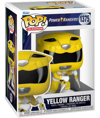 Figura Funko Pop Yellow Ranger 1375 - Power Rangers - ¡El Poder del Tigre Dientes de Sable!