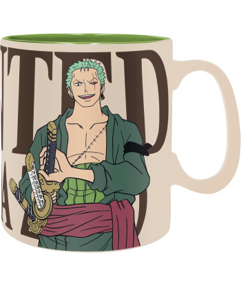 ONE PIECE - Taza - 460 ml - Zoro & Wanted - con caja