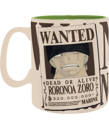 ONE PIECE - Taza - 460 ml - Zoro & Wanted - con caja