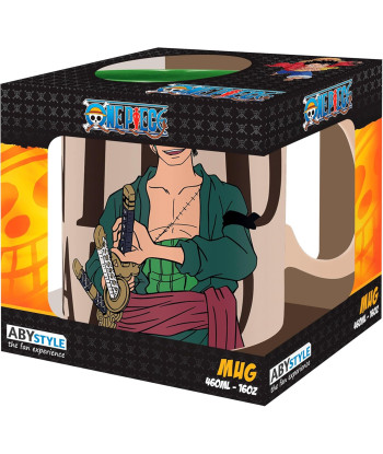 ONE PIECE - Taza - 460 ml - Zoro & Wanted - con caja