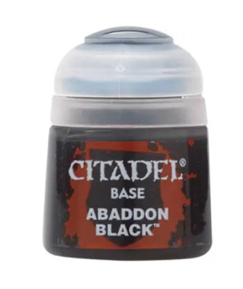 PINTURA CITADEL BASE ABADDON BLACK WARHAMMER