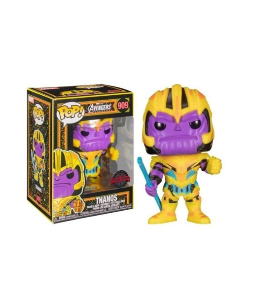 Figura Funko Pop Thanos 909 - Marvel Avengers Endgame - Titán Loco Blacklight Edición Especial