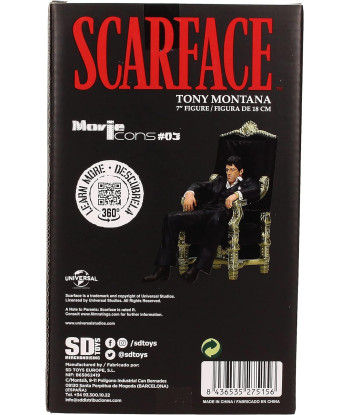 FIGURA TONY MONTANA SENTADO FIGURA 18 CM SCARFACE