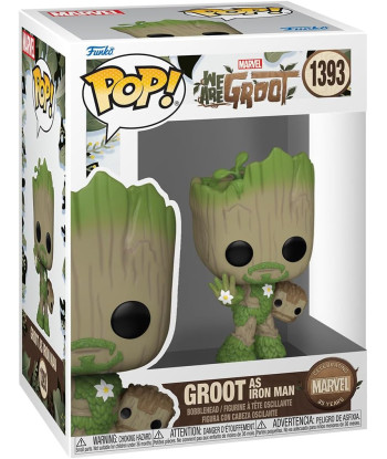 Figura Funko Pop Groot as Iron Man 1393 - Marvel We Are Groot - Genio, Millonario y... ¡Arbóreo!
