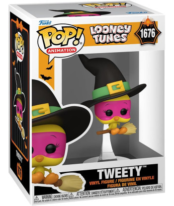 Figura Funko Pop Tweety 1676 - Looney Tunes - Piolín Bruja sobre su Escoba