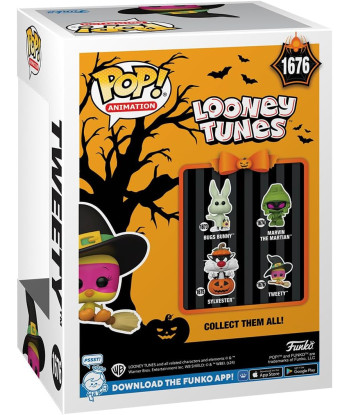 Figura Funko Pop Tweety 1676 - Looney Tunes - Piolín Bruja sobre su Escoba