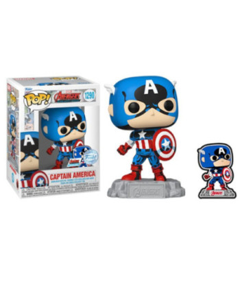 Funko POP! CAPTAIN AMERICA WITH PIN (1290) – MARVEL AVENGERS