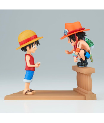 Figura ONE PIECE WCF LOG STORIES-MONKEY.D.LUFFY & PORTGAS.D.ACE- 8 cm