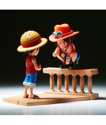 Figura ONE PIECE WCF LOG STORIES-MONKEY.D.LUFFY & PORTGAS.D.ACE- 8 cm