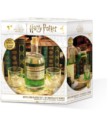 SET DE BOTELLA Y VASOS POCION HARRY POTTER