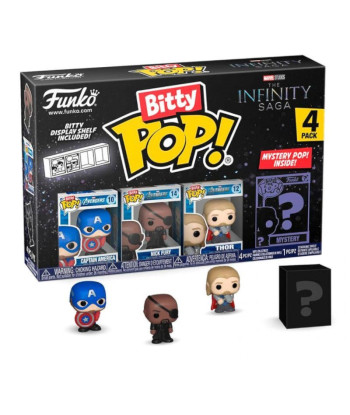 BITTY POP! NICK FURY, THOR, CAPITAN AMERICA & MISTERY - MARVEL