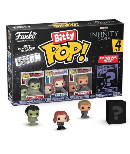 BITTY POP! HULK, BLACK WIDOW, HAWKEYE & MISTERY - MARVEL