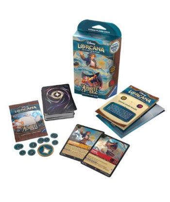 Disney Lorcana Azurite Sea Starter Deck Jim Hawkins & Tigger