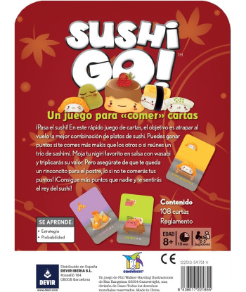 JUEGO DE MESA SUSHI GO