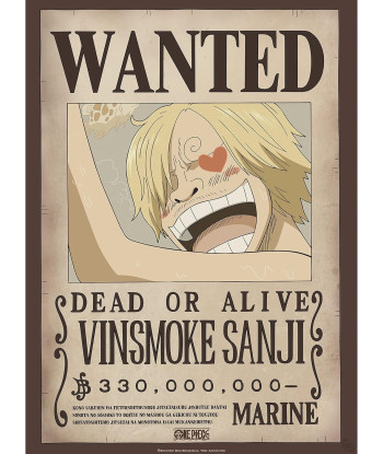 Set 2 posters chibi One Piece Wanted Zoro & Sanji (52x38cm)