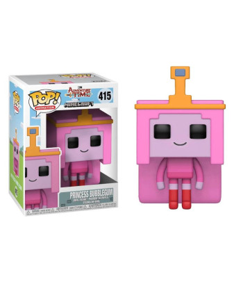 Figura Funko Pop Princesa Chicle 415 - Adventure Time X Minecraft - La Soberana de Bloques del Reino de Chuches