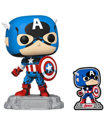 Funko POP! CAPTAIN AMERICA WITH PIN (1290) – MARVEL AVENGERS