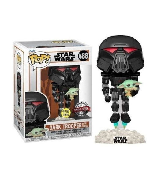 Funko POP! DARK TROOPER WITH GROGU (488) - STAR WARS