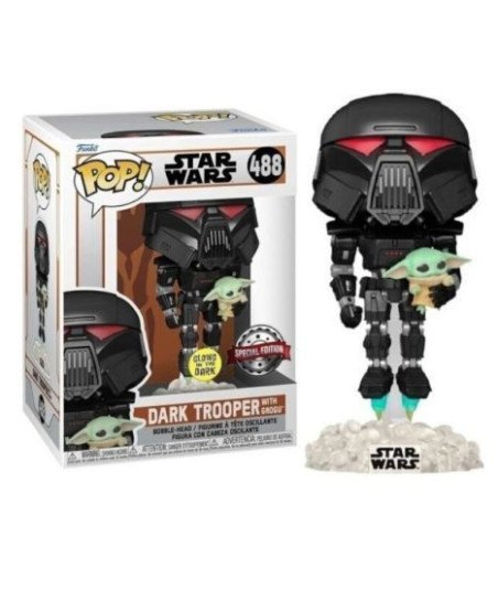 Funko POP! DARK TROOPER WITH GROGU (488) - STAR WARS