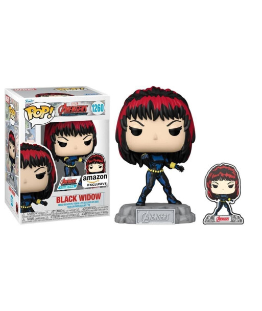 FUNKO POP! BLACK WIDOW WITH PIN (1260) - MARVEL