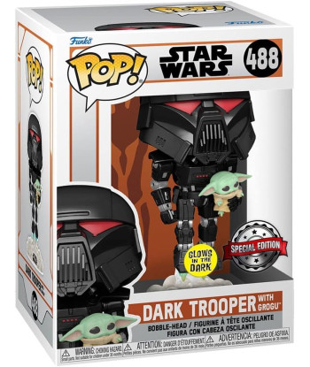 Funko POP! DARK TROOPER WITH GROGU (488) - STAR WARS