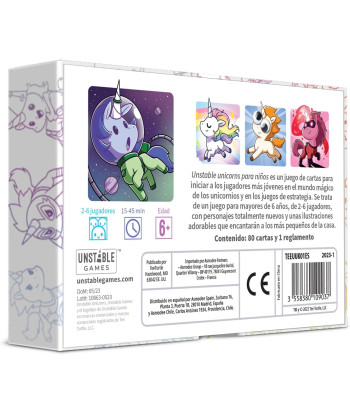 JUEGO DE MESA UNSTABLE UNICORNS PARA NIÑOS