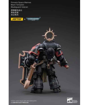 BLADEGUARD VETERAN BLACK TEMPLARS SPACE MARINE FIGURA 12 CM 1/18 WARHAMMER 40K