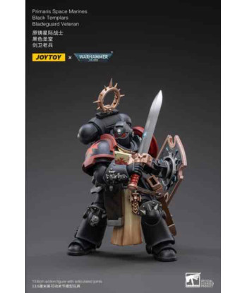 BLADEGUARD VETERAN BLACK TEMPLARS SPACE MARINE FIGURA 12 CM 1/18 WARHAMMER 40K