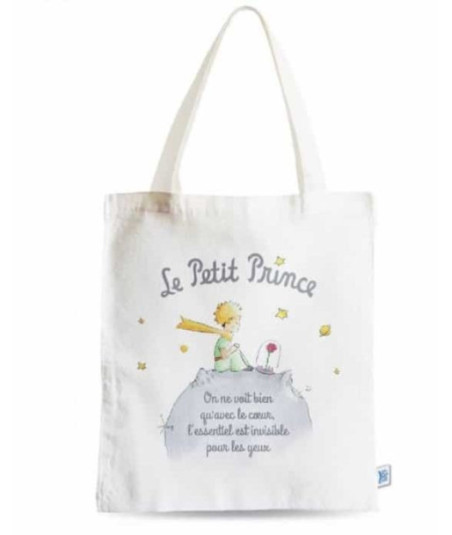 BOLSA DE TELA EL PRINCIPITO BLANCA PLANETA