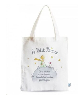 BOLSA DE TELA EL PRINCIPITO BLANCA PLANETA