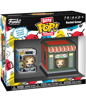 Figura Funko Bitty Pop! Town Rachel Green - Friends - El Central Perk más Pequeño del Mundo
