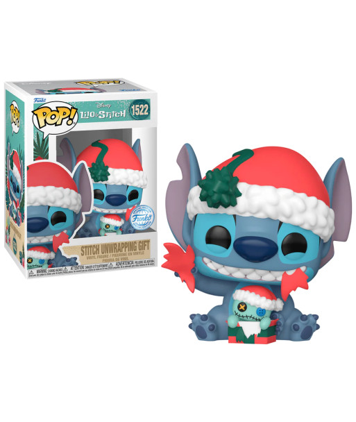 Figura Funko Pop Stitch Rompiendo el Regalo con Scrump 1522 - Disney Lilo y Stitch - Edición Especial