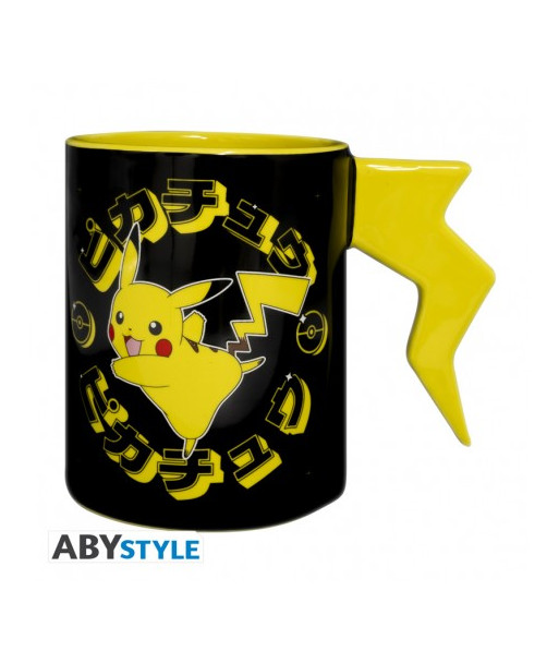 TAZA ASA 3D PIKACHU RAYO POKEMON